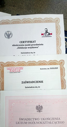 Pierwsze Certyfikaty MON i kolejny pilotaż klas wojskowych z ZS Kościelec