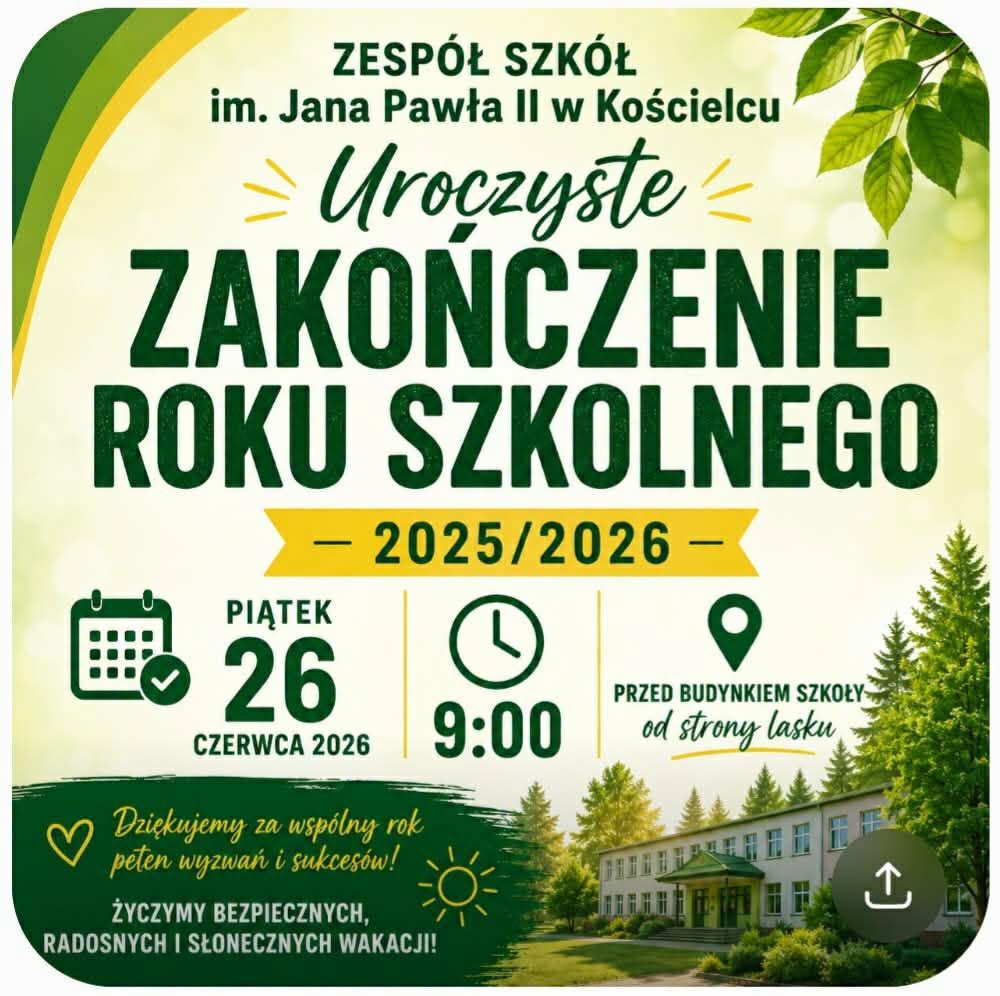 Zakończenie roku szkolnego 2025/2026